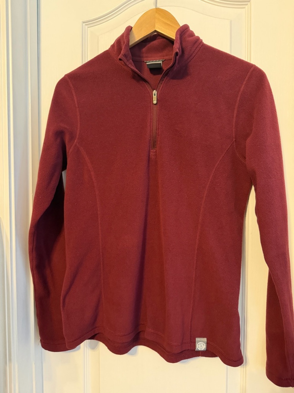 REI Co-op Fleece Pullover Quarter Zip – Women’s Small – Burgundy